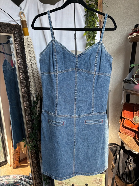 Tommy Hilfiger Dresses & Skirts - Vintage Tommy Jeans Medium Wash Denim Cami Mini Dress - Size L